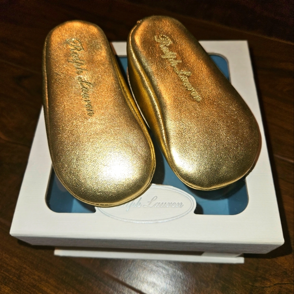 Baby Girl Gold Ralph Lauren Shoes